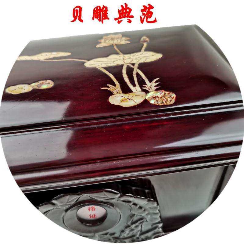 贝雕荷花【30年老厂家厂价销售】骨灰盒寿盒新款殡葬用品棺材雕刻
